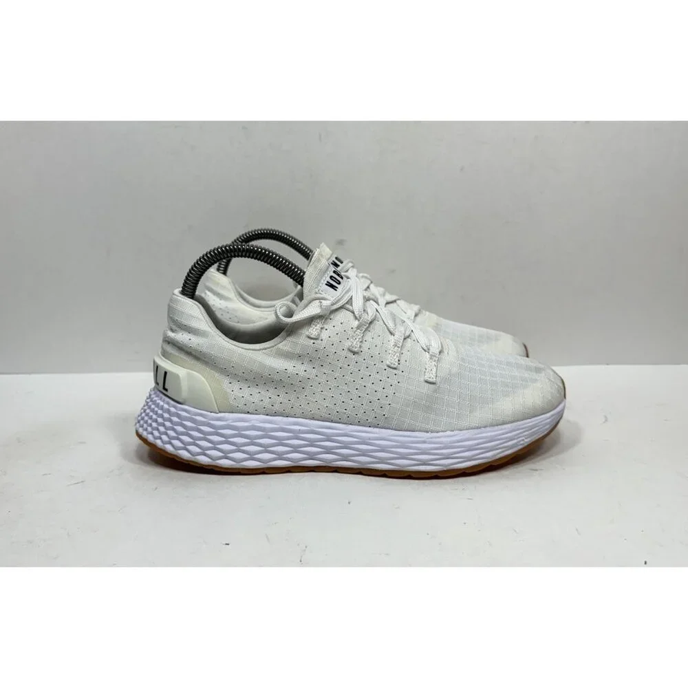 Nobull Ripstop Runner Women's Size 7 White Gum Athletic Shoes Sneakers